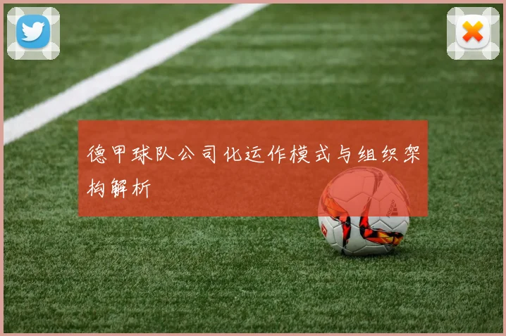 德甲球队公司化运作模式与组织架构解析